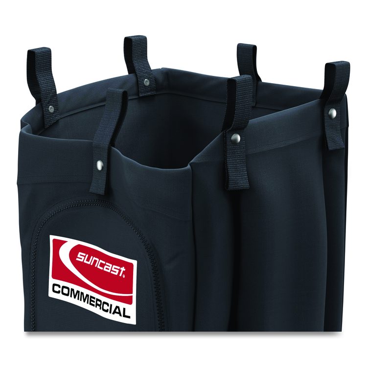 Housekeeping Cart Standard Bag, 23 Gal, 15.6" x 12.37" x 30", Black