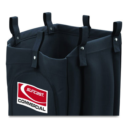 Housekeeping Cart Standard Bag, 23 Gal, 15.6" x 12.37" x 30", Black