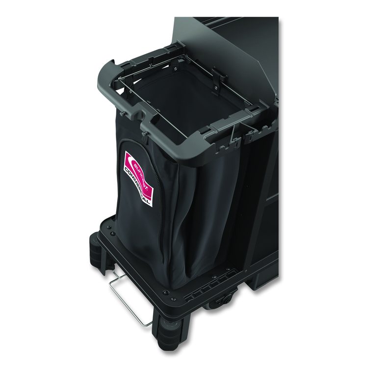 Housekeeping Cart Standard Bag, 23 Gal, 15.6" x 12.37" x 30", Black