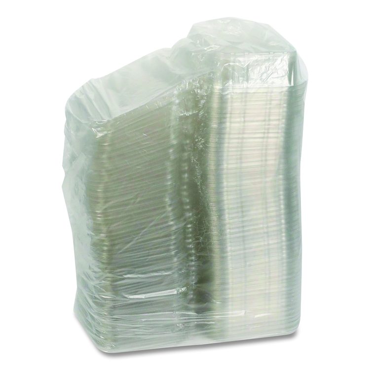 EarthChoice Tamper Evident Recycled Hinged Lid Deli Container, 24 oz, 7.25 x 6.37 x 2, Clear, Plastic, 231/Carton