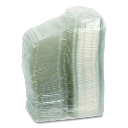 EarthChoice Tamper Evident Recycled Hinged Lid Deli Container, 24 oz, 7.25 x 6.37 x 2, Clear, Plastic, 231/Carton
