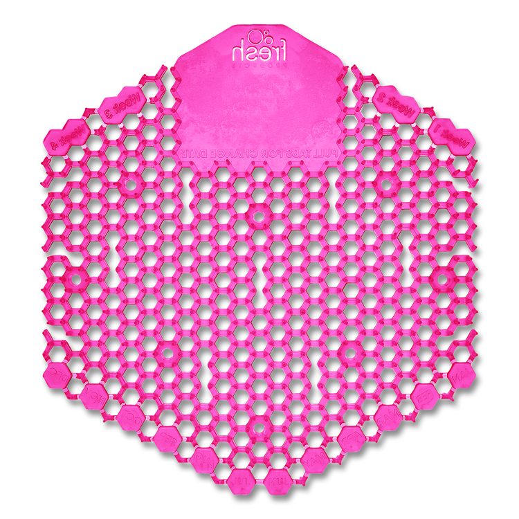 Wave 3D Urinal Deodorizer, Spiced Apple Scent, Red, 10/Box