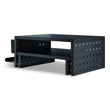 Pegboard Riser, For 32" Monitors, 15.9 x 11.8 x 7.3, Black, Supports 20 lbs