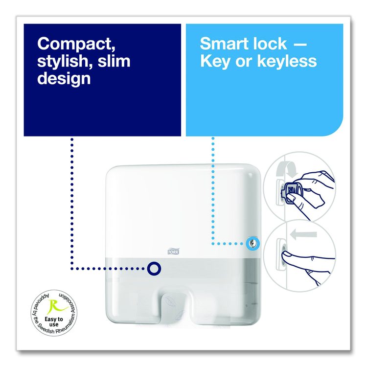 Xpress Mini Multifold Hand Towel Dispenser H2, 11.9 x 4 x 11.6, White