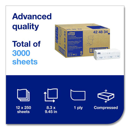 Xpress Compressed Multifold Hand Towels, 1-Ply, 8.3 x 9.25, White, 250/Pack, 12 Packs/Carton