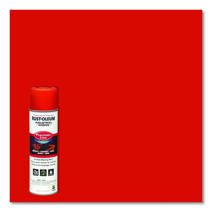 Industrial Choice Precision Line Marking Paint, Flat/Matte Orange, 20 oz Aerosol Can, 12/Carton