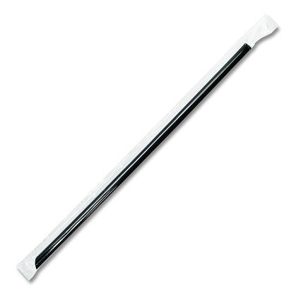 Jumbo Straws, 9", Plastic, Black, 2,000/Carton