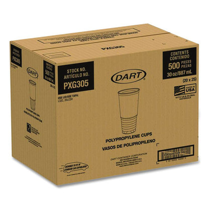 Conex ClearPro Plastic Cold Cups, 30 oz, Clear, 25/Bag, 20 Bags/Carton