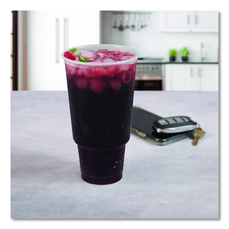 Conex ClearPro Plastic Cold Cups, 30 oz, Clear, 25/Bag, 20 Bags/Carton