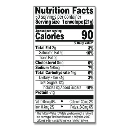 Hot Cocoa Mix, Regular, 0.73 oz. Packets, 50 Packets/Box