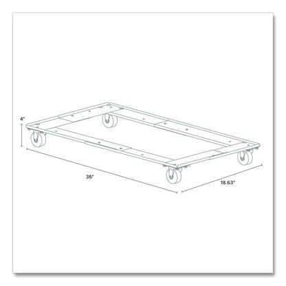 File Cabinet Dolly, 1,000 lb Capacity, 42 x 24 x 4, Black