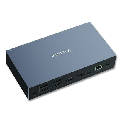 USB-C Pro Docking Station 17-in-1, Audio/DisplayPort/HDMI/Micro SD/RJ45/SD/USB-A/USB-C, Gray
