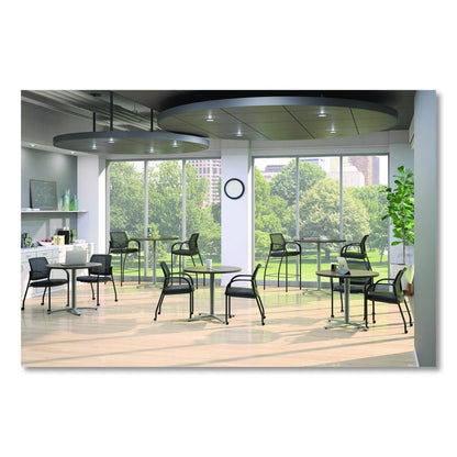 Between Seated-Height X-Base for 42" Table Tops, 32.68w x 29.57h, Silver