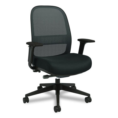 Alera Kempton Ergonomic Fabric Mesh Swivel Task Chair, Supports Up to 275lb, 18.31 to 22.17 Seat Height, Black Seat/Back/Base