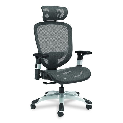 Alera Minerva Ergonomic Mesh Swivel Task Chair, Support Up to 275lb, 17.24 to 20.98 Seat Height, Black Seat/Back, Silver Base