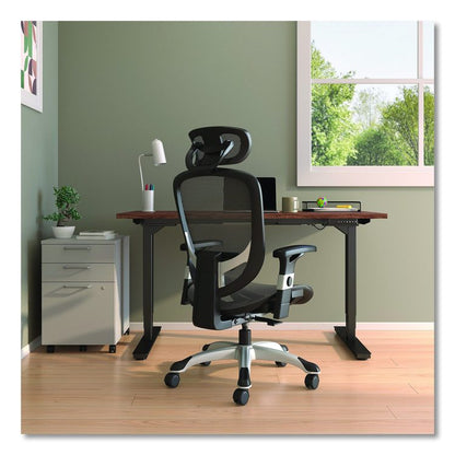 Alera Minerva Ergonomic Mesh Swivel Task Chair, Supports Up to 275lb, 17.24 to 20.98 Seat Height, Gray Seat/Back, Silver Base