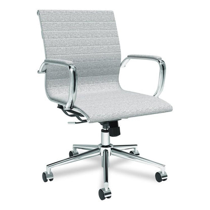 Alera Siskin Fabric Managers Chair, Supports Up to 275 lb, 16.93 to 20.67 Seat Height, Gray Seat, Gray Back, Chrome Base