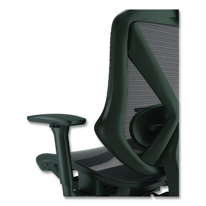 Alera Taunton Ergonomic Mesh Swivel Task Chair, Supports Up to 275lb, 17.44 to 20.98 Seat Height, Black Seat/Back, Black Base