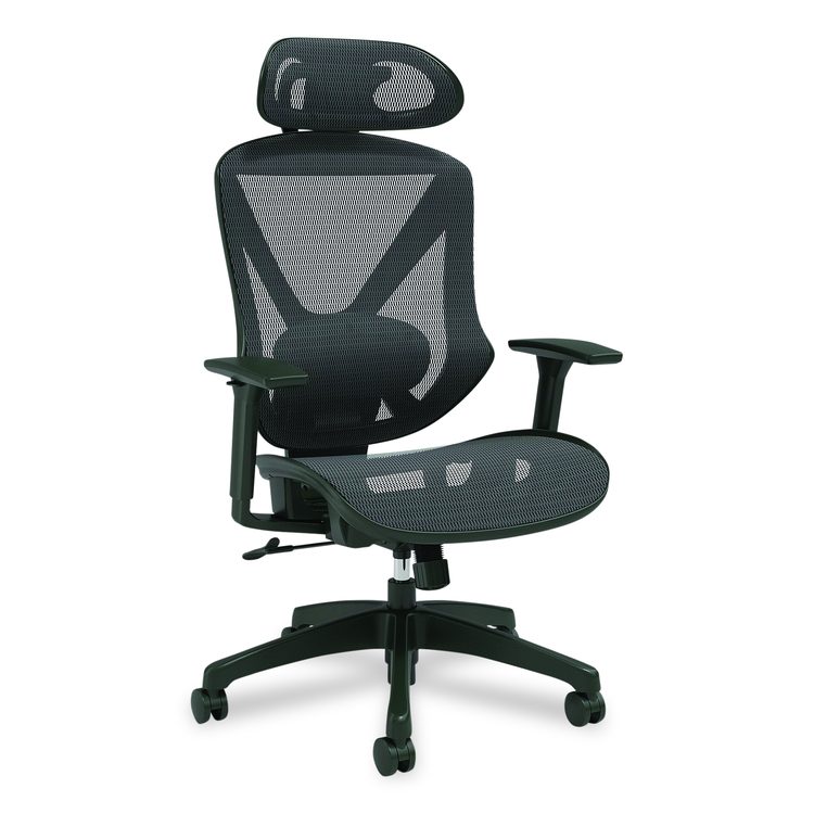 Alera Taunton Ergonomic Mesh Swivel Task Chair, Supports Up to 275lb, 17.44 to 20.98 Seat Height, Black Seat/Back, Black Base