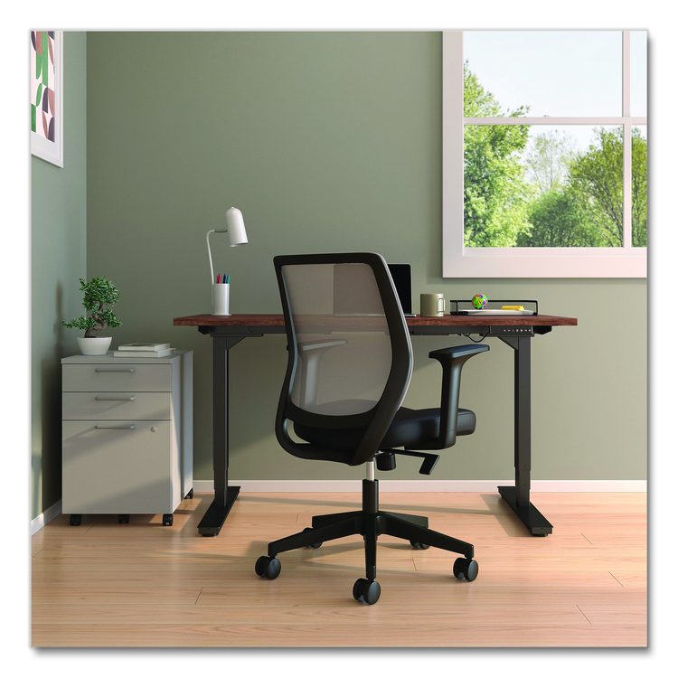 Alera Wessex Ergonomic Fabric Mesh Swivel Task Chair, Supports Up to 275lbs, 17.09 to 20.83 Seat Height, Black Seat/Back/Base