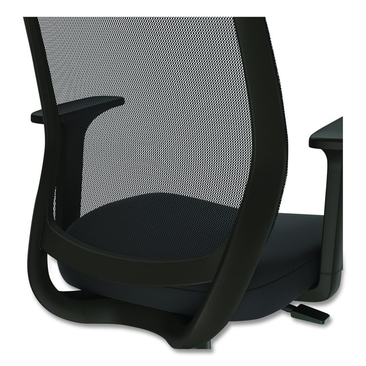 Alera Wessex Drafting Stool, Mesh Back, Supports Up to 275 lb, 27.95 to 33.66 Seat Height, Black Seat, Black Back, Black Base