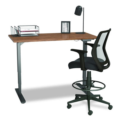 Alera Wessex Drafting Stool, Mesh Back, Supports Up to 275 lb, 27.95 to 33.66 Seat Height, Black Seat, Black Back, Black Base