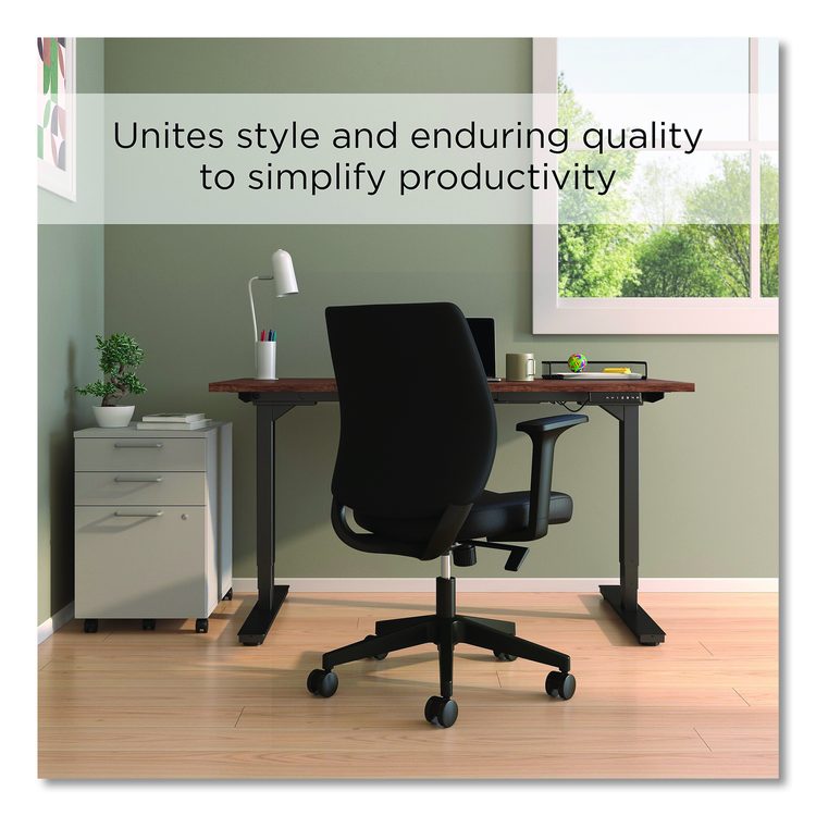 Alera Wessex Ergonomic Fabric Task Chair, Supports Up to 275 lb, 17.13 to 20.83 Seat Height, Black Seat/Back, Black Base