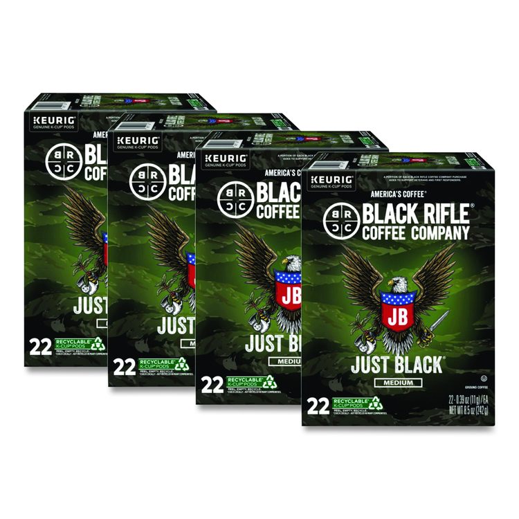 Just Black Coffee K-Cups, 88/Carton
