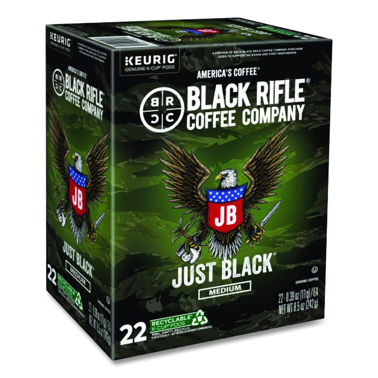 Just Black Coffee K-Cups, 88/Carton