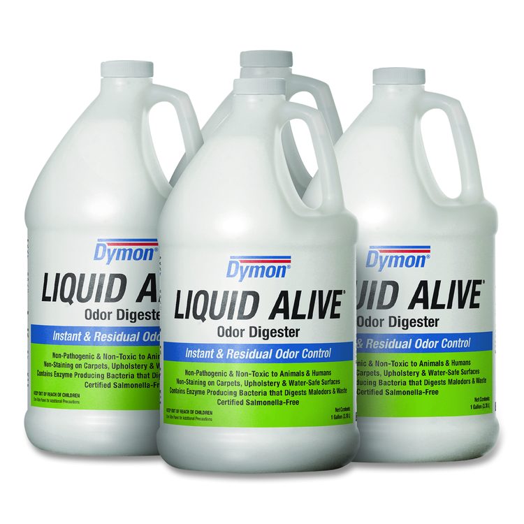 LIQUID ALIVE Odor Digester, 1 gal Bottle, 4/Carton