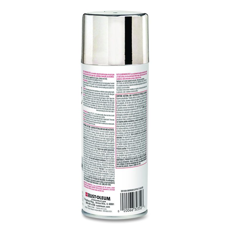 Specialty Mirror Effect Spray Paint, High Gloss Mirror, 6 oz Aerosol Can
