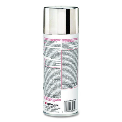 Specialty Mirror Effect Spray Paint, High Gloss Mirror, 6 oz Aerosol Can, 6/Carton