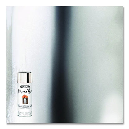 Specialty Mirror Effect Spray Paint, High Gloss Mirror, 6 oz Aerosol Can, 6/Carton