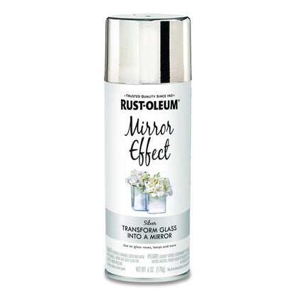 Specialty Mirror Effect Spray Paint, High Gloss Mirror, 6 oz Aerosol Can, 6/Carton