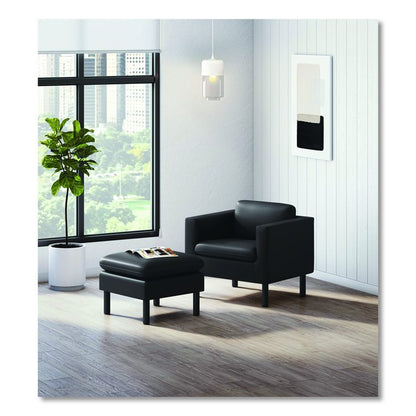 Parkwyn Series Ottoman, 23" x 23" x 17.5", Black
