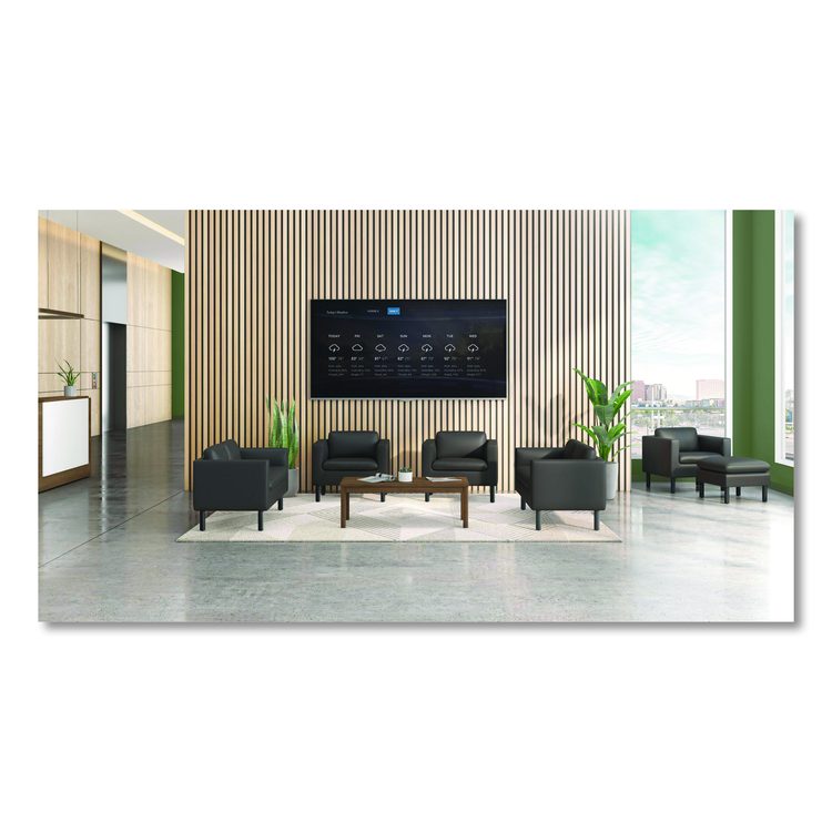 Parkwyn Series Ottoman, 23" x 23" x 17.5", Black