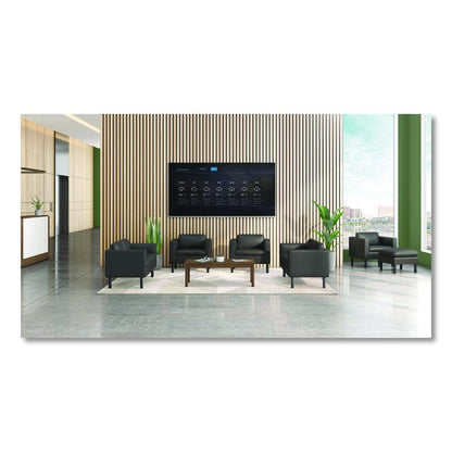Parkwyn Series Ottoman, 23" x 23" x 17.5", Black