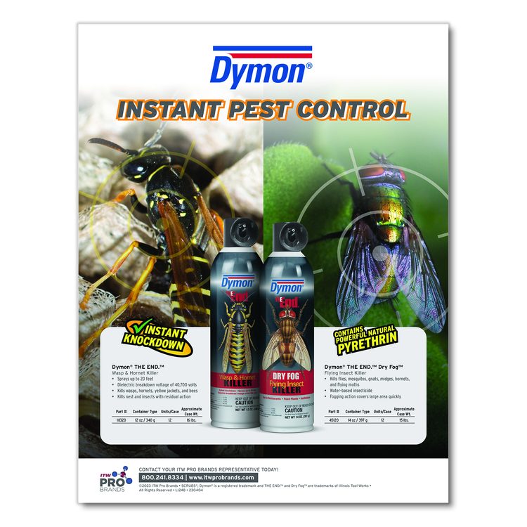 THE END. Dry Fog Flying Insect Killer, 14 oz Aerosol Spray, 12/Carton