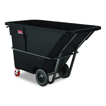 1.5 cu yd Heavy Duty Tilt Truck, Forkliftable Frame, 2,200 lb Capacity, Black