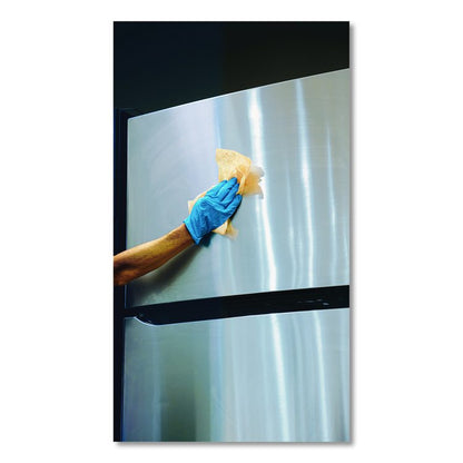 Stainless Steel Cleaner Towels, 1-Ply, 9.75 x 10.5, Lemon Scent, 30/Canister, 6 Canisters/Carton