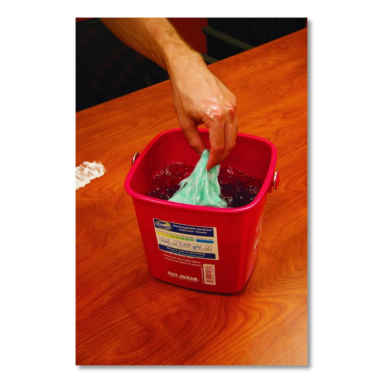 Color-Changing Rechargeable Sanitizer Indicator Towels, 1-Ply, 13.5 x 18, Unscented, Yellow/White/Blue, 150/Carton