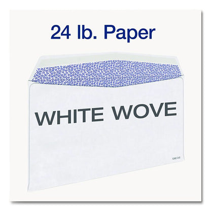 2-Up W-2 Gummed Seal Double-Window Security Tint Envelopes, Commercial Flap, 9.5 x 5.63, White, 24/Pack