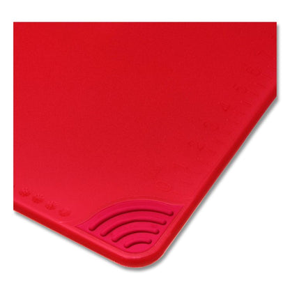 Saf-T-Grip Cutting Board, Plastic, 24 x 18, x 0.5, Red