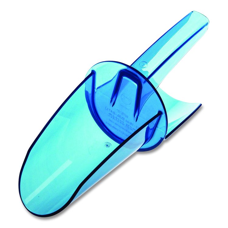 Saf-T-Scoop and Guardian System for Ice Machines, 12 oz to 16 oz Ice Scoop, Transparent Blue, 50/Carton