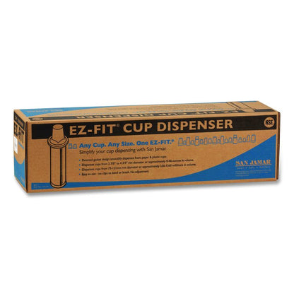 EZ-Fit One-Size-Fits-All Cup Dispenser, For 8 oz to 46 oz Cups, Black