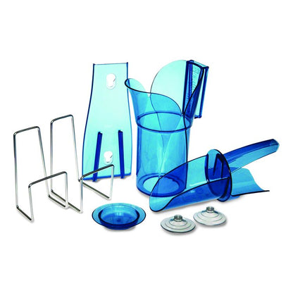 Saf-T-Scoop and Guardian System for Ice Machines, 12 oz to 16 oz Ice Scoop, Transparent Blue, 50/Carton