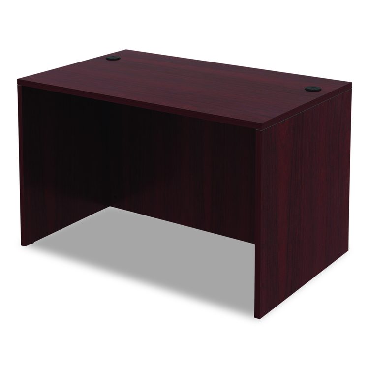Alera Valencia Series Straight Front Desk Shell, 47.25" x 29.5" x 29.63", Mahogany