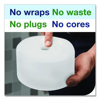 OptiServe High-Capacity Coreless Toilet Paper, 2-Ply, White, 1,500 Sheets/Roll, 18 Rolls/Carton