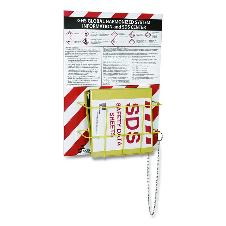 7510016236238, SKILCRAFT Global Harmonized System Information and Safety Data Sheet Center Kit, 24 x 3 x 18, Yellow/Red/White