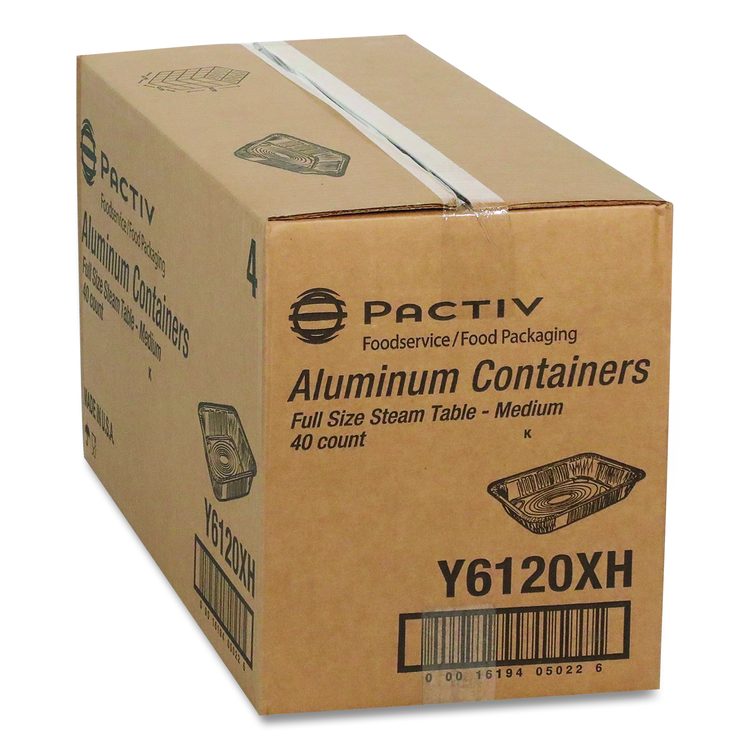 Aluminum Steam Table Pan, Full-Size Medium, 2.2" Deep, 19.6 x 11.6, 40/Carton
